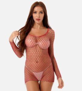Fishnet Mini Dress See Through Skirt